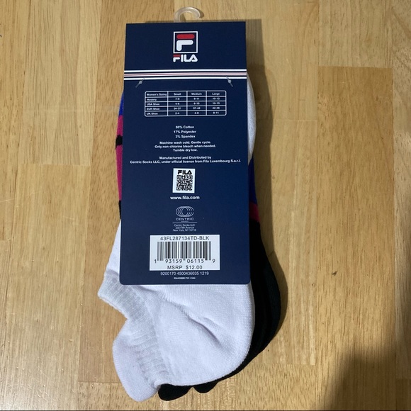 3 x 2 Pair Fila No Show Socks - Size 6-10 - Picture 6 of 8